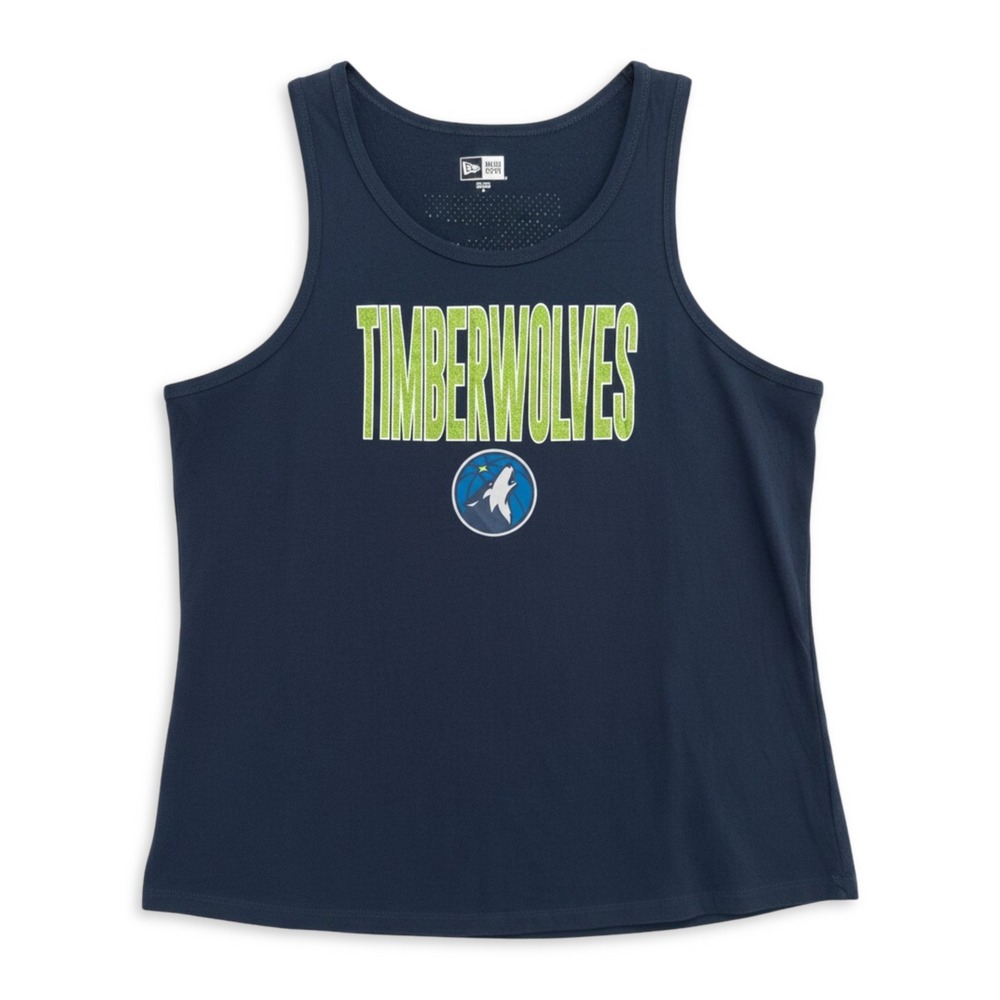 NWT New Era Tank Top Womens XL Minnesota Timberwolves Glitter NBA Sleeveless